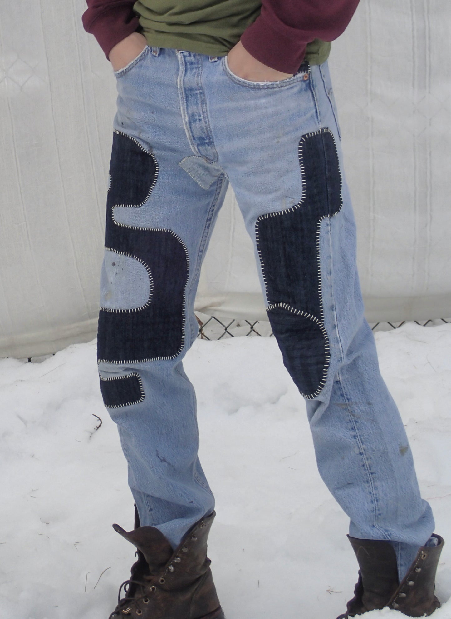 90's Vintage Repaired 501 Levi's - 31x30