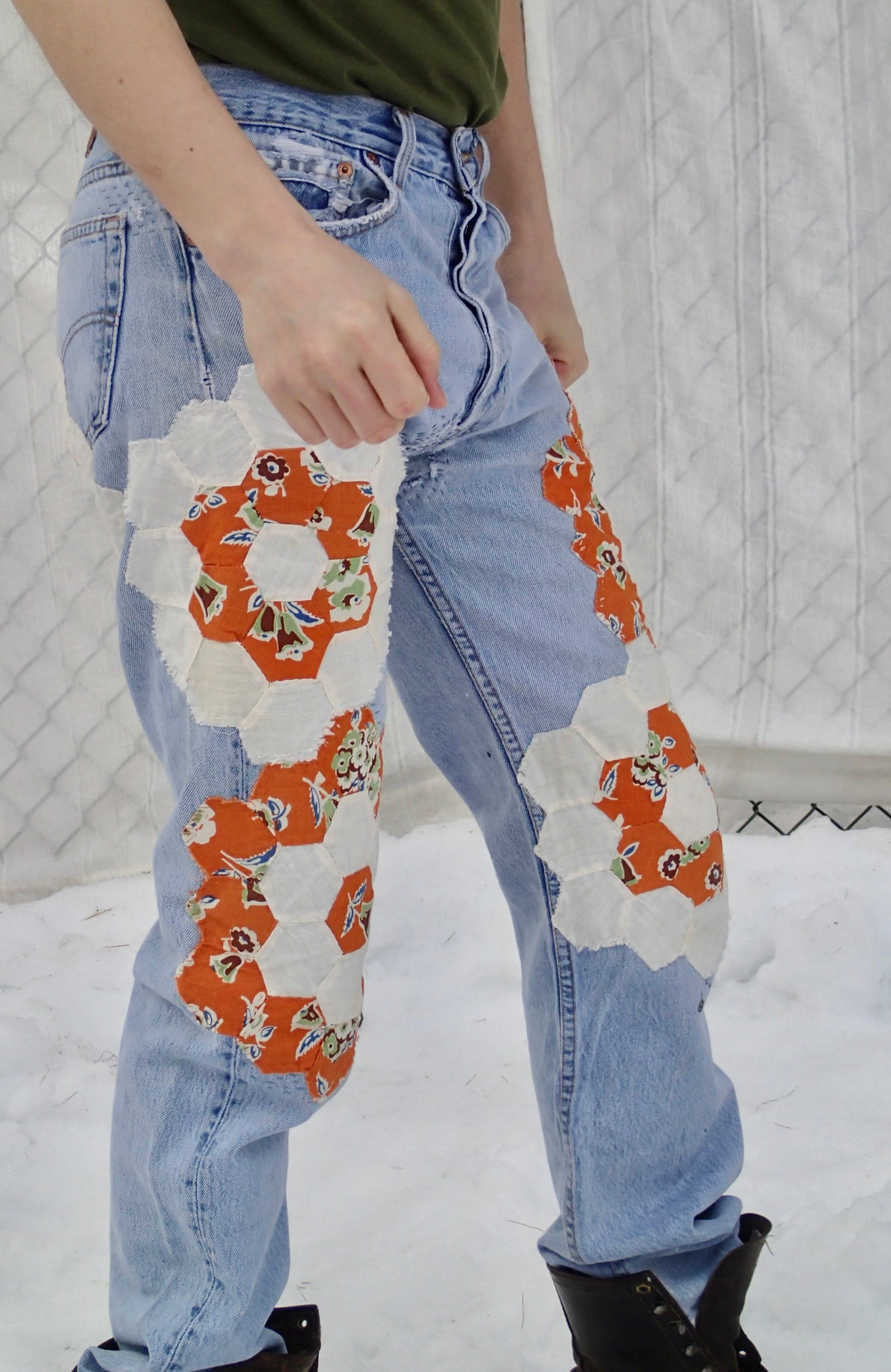 90's Vintage Repaired 501 Levi's - 31x32