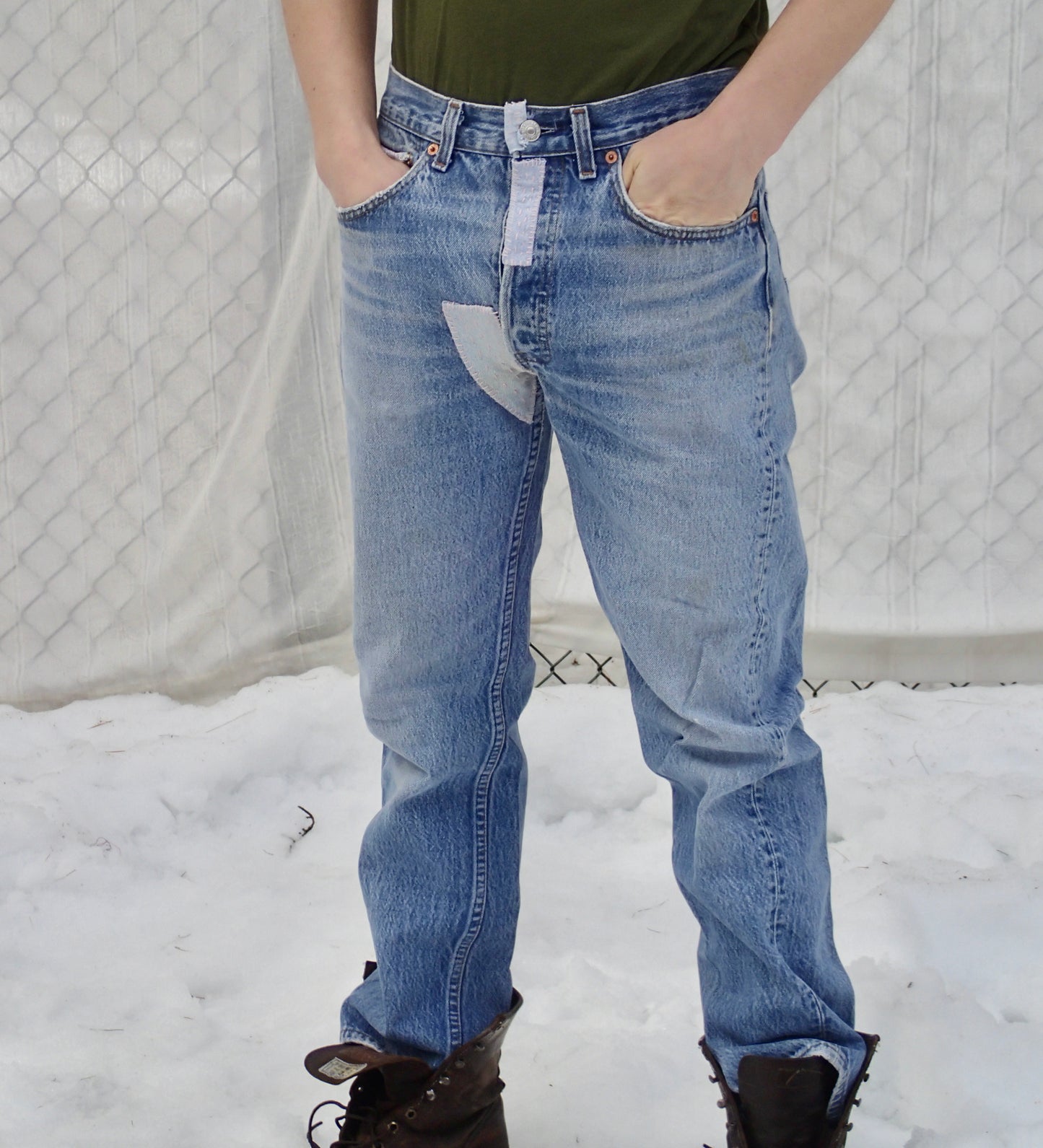 90's Vintage Repaired 501 Levi's - 31x30